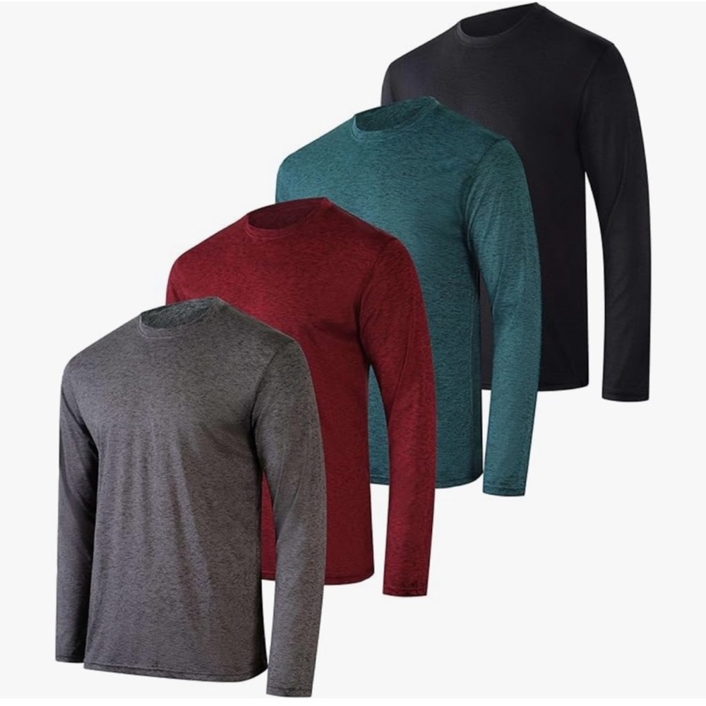 New dry fit Real essentials Men's Long Sleeve Gray Shirt size xl